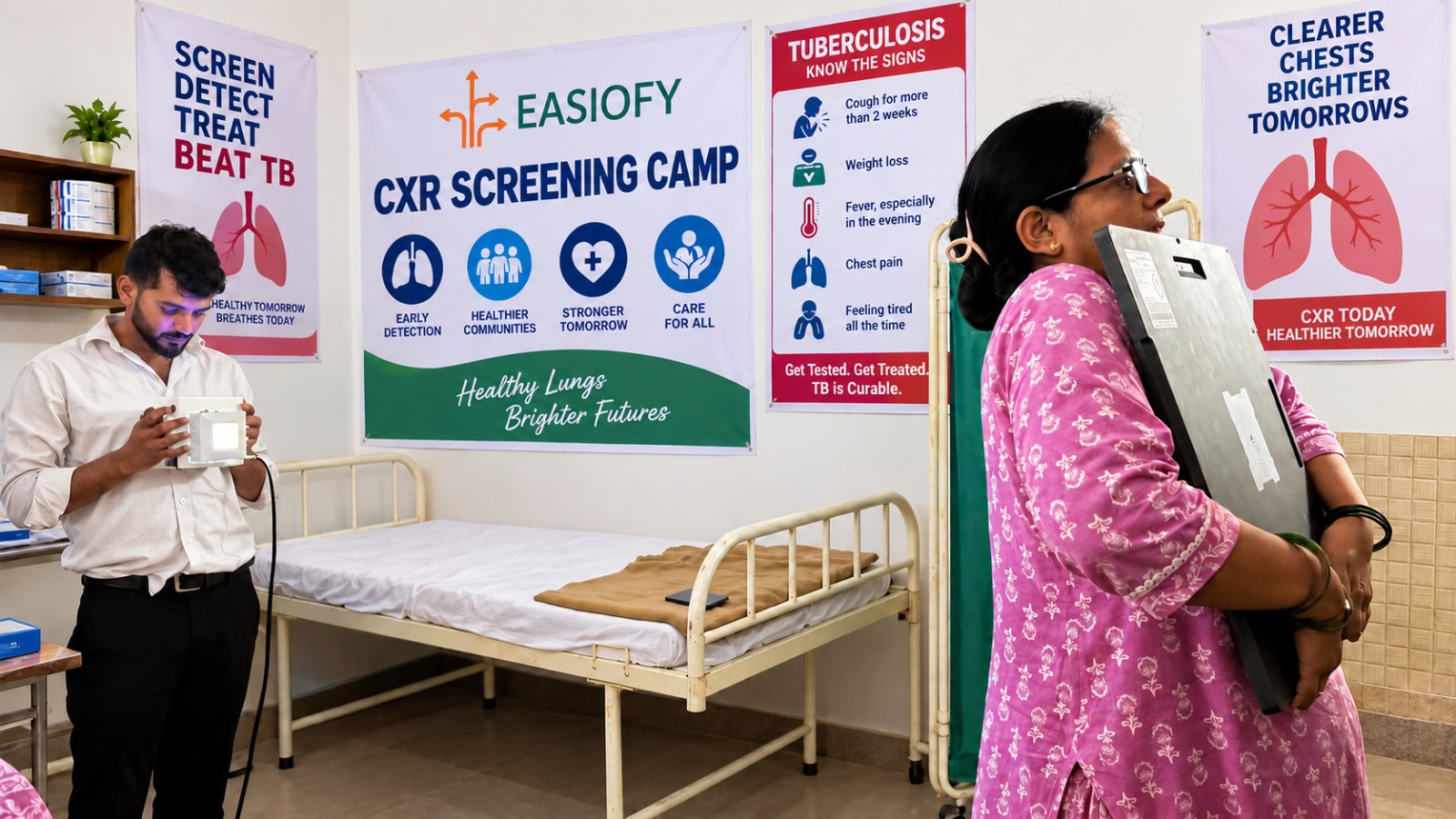 ImagiXAI CXR TB screening camp in Garadu, Gujarat